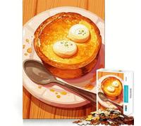 Puzzle de 1000 pièces pour Adultes Crêpe au Beurre Illustration numérique Bords Nets Activité cérébrale ludique et Facile Cadeau d'anniversaire Amusant et Stimulant (38x26cm)