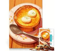 Puzzle de 1000 pièces pour Adultes Crêpe au Beurre Illustration numérique Découpe Impeccable Jeu de Concentration Amusant Cadeau Gratuit Idée Cadeau d'anniversaire (38x52cm)