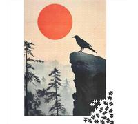 Puzzle De 1000 Pièces pour Adultes Crows Ravens Wall Art Prints Puzzle Anti-Stress, Difficile, Cadeau Unique pour Un Anniversaire Ou Noël 52x38cm/1000pcs
