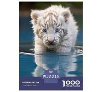 Puzzle De 1000 Pièces pour Adultes Cute Baby Tiger Puzzle Casse-tête Jeu De Rapidité des Mains pour Les Joueurs 38x26cm/1000pcs