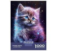 Puzzle De 1000 Pièces pour Adultes Cute Galaxy Kitten Puzzle pour Adultes, Jeu De Réflexion, Assemblage De Motifs, Difficile Et Stimulant 70x50cm/1000pcs