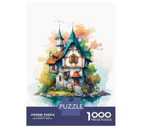 Puzzle De 1000 Pièces pour Adultes Cute House Rabbit Puzzles pour Adolescents Jeu De Réflexion Améliore La Mémoire Défi Éducatif 52x38cm/1000pcs