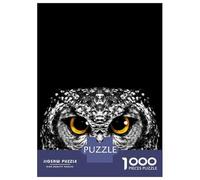 Puzzle De 1000 Pièces pour Adultes Cute Owl Head Puzzles pour Adolescents Jeu Manuel Défi Difficile Cadeau d'anniversaire, Cadeaux, 70x50cm/1000pcs
