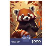 Puzzle De 1000 Pièces pour Adultes Cute Red Panda Animal Art Puzzle, Jouet, Décoration Murale, Difficile Et Stimulant 70x50cm/1000pcs