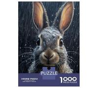 Puzzle De 1000 Pièces pour Adultes Cute Wet Rabbit Puzzle Adulte, Jeu De Réflexion, Cadeau d'anniversaire, Difficile À Compléter 52x38cm/1000pcs