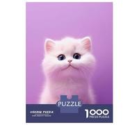 Puzzle De 1000 Pièces pour Adultes Cute White Kitten Puzzle, Jouet, Décoration Murale, Difficile Et Stimulant 52x38cm/1000pcs