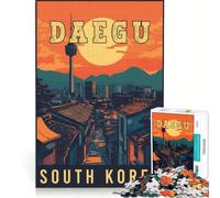 Puzzle de 1000 pièces pour Adultes, Daegu en Corée du Sud, Jeu Impossible, Anti-Stress, Cadeau Original pour Un Anniversaire ou Noël 38x52cm