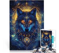 Puzzle de 1000 pièces pour Adultes dans Le Loup des ténèbres Fait de Papier，pour Les 14 Ans et Plus Entraînez Votre Cerveau et Vos Mains Cadeau d'anniversaire。Taille：26x38cm/10.24x14.96pouce