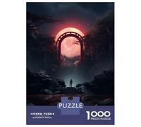 Puzzle De 1000 Pièces pour Adultes Dark Fantasy Surreal Gate Puzzle Adulte Jeu Familial Anti-Stress Jeu Stimulant Cadeaux 52x38cm/1000pcs