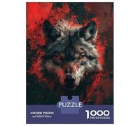 Puzzle De 1000 Pièces pour Adultes Dark Fantasy Wolf Puzzle Adulte Jeux Relaxants Course De Vitesse Manuelle Cadeau d'anniversaire, Cadeaux, 52x38cm/1000pcs