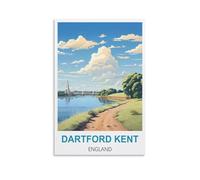 Puzzle de 1000 pièces pour Adultes, Dartford, Kent, Angleterre. Puzzle de 38 x 26 cm, composé de Micro-pièces, offrant Un défi Stimulant. Idéal comme Cadeau de Noël ou d'anniversaire.