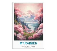 Puzzle de 1000 pièces pour Adultes Décoration d’Anniversaire du Parc National du MT Rainier Jouet-Cadeau Cadeau pour Hommes, Femmes, Seniors, 26x38cm