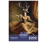 Puzzle De 1000 Pièces pour Adultes Deer As A Graceful Dancer Puzzles pour Adultes - Améliorez Votre Mémoire - Activités Ludiques À Faire À La Maison - Idéal comme Cadeau 38x26cm/1000pcs