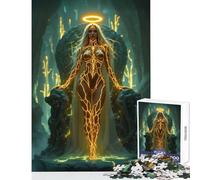 Puzzle de 1000 pièces pour Adultes Déesse d'or décoration Murale Cadeau d'anniversaire Jeu Impossible Collection d'artistes Beaux-Arts Format 50x75cm