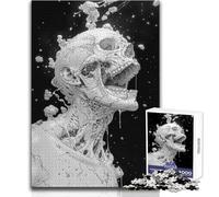 Puzzle de 1000 pièces pour Adultes - Descente de Zombies - Niveaux de Gris - Idéal pour des Moments de détente - Découpe Nette et Uniforme - Dimensions 38x52cm