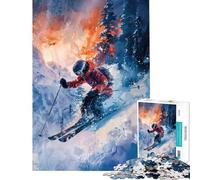 Puzzle de 1000 pièces pour Adultes Descente épique Activités Amusantes à la Maison Jeu Anti-Stress et Casse-tête pour Les 14 Ans et Plus (38x52cm)