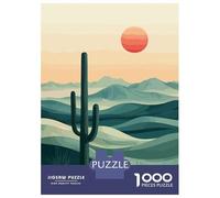 Puzzle De 1000 Pièces pour Adultes Desert Sunset Landscape Adolescents Puzzles Anti-Stress Jeux Difficiles Défi Activités Amusantes À La Maison 52x38cm/1000pcs