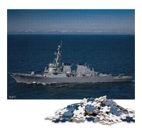 Puzzle de 1000 pièces pour Adultes - Destroyer Lance-Missiles - Puzzle carré pour Adultes et Puzzles en Papier - Décoration intérieure - Idée Cadeau - 38 x 26 cm / 1000 pièces