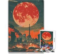 Puzzle de 1000 pièces pour Adultes Destruction de la Cité de la Lune de Sang:Un Jeu de Puzzle Relaxant et apaisant, d'une Grande précision et aux Dimensions idéales (38x52cm)