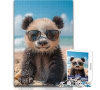 Puzzle de 1000 pièces pour Adultes Devenez Le Panda Cool:Un Passe-Temps paisible et satisfaisant Assemblage Parfait, découpe de précision Dimensions:38x52cm