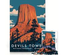 Puzzle de 1000 pièces pour Adultes Devils Tower Wyoming Décoration soignée Jeu de Concentration Cadeau Temps Libre Décoration Murale de Noël (38x26cm)