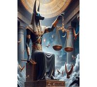 Puzzle de 1000 pièces pour adultes, dieu égyptien de la mort, puzzle en bois d'Anubis, jeu éducatif de relaxation, divertissement, puzzle décoratif, 50,8 x 71,1 cm