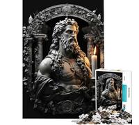 Puzzle de 1000 pièces pour Adultes Dieu Grec Zeus Jeu éducatif et éducatif pour Toute la Famille Décoration Parfaite Cadeau d'anniversaire (Dimensions 38x52cm)