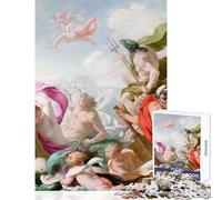 Puzzle de 1000 pièces pour Adultes Dieux grecs Eustache Sueur Jeu éducatif Modèle à Assembler Jouet Anti-Stress pour Les Amateurs de Jeux (38x26cm)