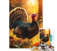 Puzzle de 1000 pièces pour Adultes Dinde Sauvage en Automne Jouet éducatif Jeu Pratique d'analyse et de logique Cadeau Amusant (Dimensions 50x75cm)