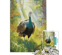 Puzzle de 1000 pièces pour Adultes Dinde Sauvage Un défi Stimulant à relever Jeu Pratique pour Passer Le Temps Pendant Les Vacances à la Maison À partir de 14 Ans (50x75cm)
