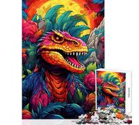 Puzzle de 1000 pièces pour Adultes Dinosaures à Plumes Jeu éducatif Modèle à Assembler Jouet Anti-Stress pour Les Amateurs de Jeux (38x26cm)