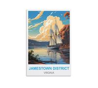 Puzzle de 1000 pièces pour Adultes - District de Jamestown, Virginie - Puzzle en Papier recyclé - 1000 pièces - Jeu Familial Amusant et Stimulant - Idée 50 x 70 cm