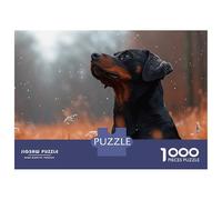 Puzzle De 1000 Pièces pour Adultes Dog in Winter Field Puzzle Adulte, Jeu De Réflexion, Cadeau d'anniversaire, Difficile À Compléter 38x26cm/1000pcs