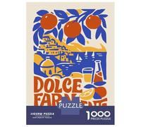 Puzzle De 1000 Pièces pour Adultes Dolce Far Niente Italy Art Puzzle Jeux Relaxants Décoration Intérieure Cadeaux Uniques d'anniversaire Et De Noël 52x38cm/1000pcs