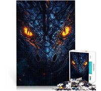 Puzzle de 1000 pièces pour Adultes Dragon aux Yeux de Braise Entraînez Votre Cerveau et Vos Mains Cadeau Amusant 52x38cm