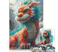 Puzzle de 1000 pièces pour Adultes Dragon Bonne Année, décoration Murale, Jeu de rapidité, idéal pour décorer Un Bureau 38x52cm