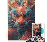 Puzzle de 1000 pièces pour Adultes Dragon Bonne Année, décoration Murale, Jeu de rapidité, idéal pour décorer Un Bureau 38x52cm