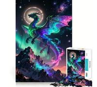 Puzzle de 1000 pièces pour Adultes Dragon céleste au-Dessus des Montagnes Découpe soignée Décoration Jeu d'entraînement et de réflexion Jeu de Loisirs Cadeau Festif (38x26cm)