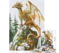 Puzzle de 1000 pièces pour Adultes Dragon Mystique Corps Entier Décoration intérieure pour se détendre et renforcer Les Liens Amoureux Dimensions 50x75cm