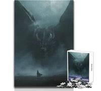 Puzzle de 1000 pièces pour Adultes : Dragons élevés dans l'obscurité Jeu éducatif Familial Idée Cadeau pour Femmes ou pour Un Père Noël Secret Dimensions : 38x26cm