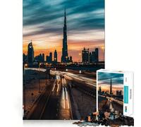 Puzzle de 1000 pièces pour Adultes,Dubaï,Émirats Arabes Unis,Casse-tête Artistique de qualité supérieure,Cadeau,Jeu Occasionnel,activité d'anniversaire (38x52cm)