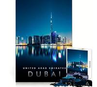 Puzzle de 1000 pièces pour Adultes Dubaï,Ville de Gloire Décoration soignée Jeu d'exercice Mental Jeu de Calme Cadeau d'anniversaire 38x26cm