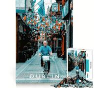 Puzzle de 1000 pièces pour Adultes Dublin Lifes Neat Edge Decor Activité cérébrale Amusante et Facile à Vivre Cadeau d'anniversaire pour l'esprit (38x26cm)