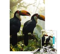 Puzzle de 1000 pièces pour Adultes Duo de Toucans dans la Jungle Jeu éducatif Stimulant Une œuvre d'art Un pour Les Jeux (Dimensions 50x75cm)