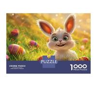 Puzzle De 1000 Pièces pour Adultes Easter Rabbit Puzzle Casse-tête Jeu De Rapidité des Mains pour Les Joueurs 38x26cm/1000pcs