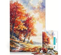 Puzzle de 1000 pièces pour Adultes Éclat d'automne Décoration soignée Jeu Amusant et Relaxant pour Un Anniversaire ou Un Loisir (38x52cm)