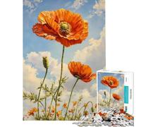 Puzzle de 1000 pièces pour Adultes « Éclosion de Coquelicots Jeu éducatif Jouet intellectuel Cadeau d'anniversaire défi Difficile (Dimensions 75x50cm)