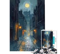 Puzzle de 1000 pièces pour Adultes Édimbourg au Clair de Lune Un Jeu éducatif pour stimuler Le Cerveau et améliorer la mémoire (à partir de 14 Ans) Dimensions 38x26cm