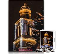 Puzzle de 1000 pièces pour Adultes - Église de Chișinău, Moldavie - Jeu de réflexion Familial - Apprentissage et éducation - Dimensions 38x52cm