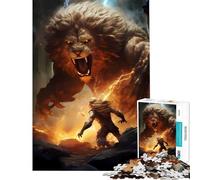 Puzzle de 1000 pièces pour Adultes Elden Ring Lion Endboss Jeu Familial éducatif et Stimulant Cadeau d'anniversaire (Dimensions 38x52cm)